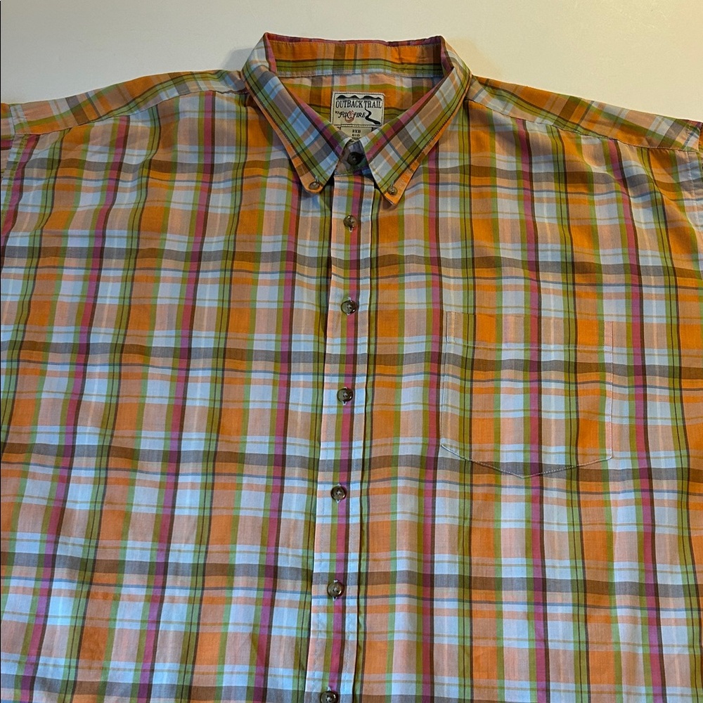 Outback Trail by Foxfire Men's 3XB Multicolor Plaid Shirt work wear casual vaca - Picture 3 of 8